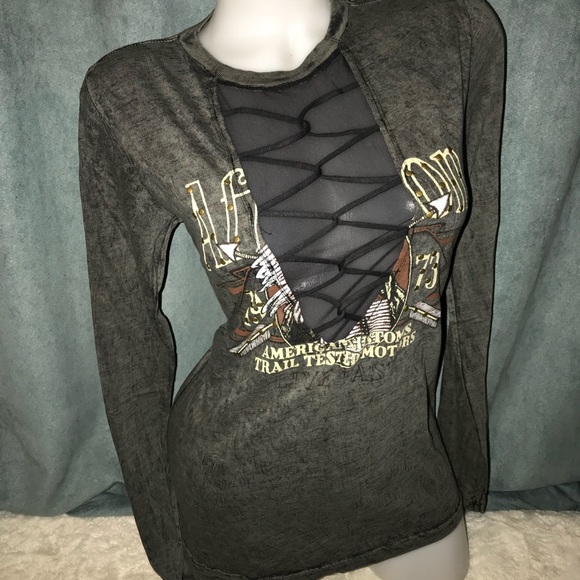 Affliction Tops - NWT AFFLICTION AC WIDOWMAKER TOP SZ M